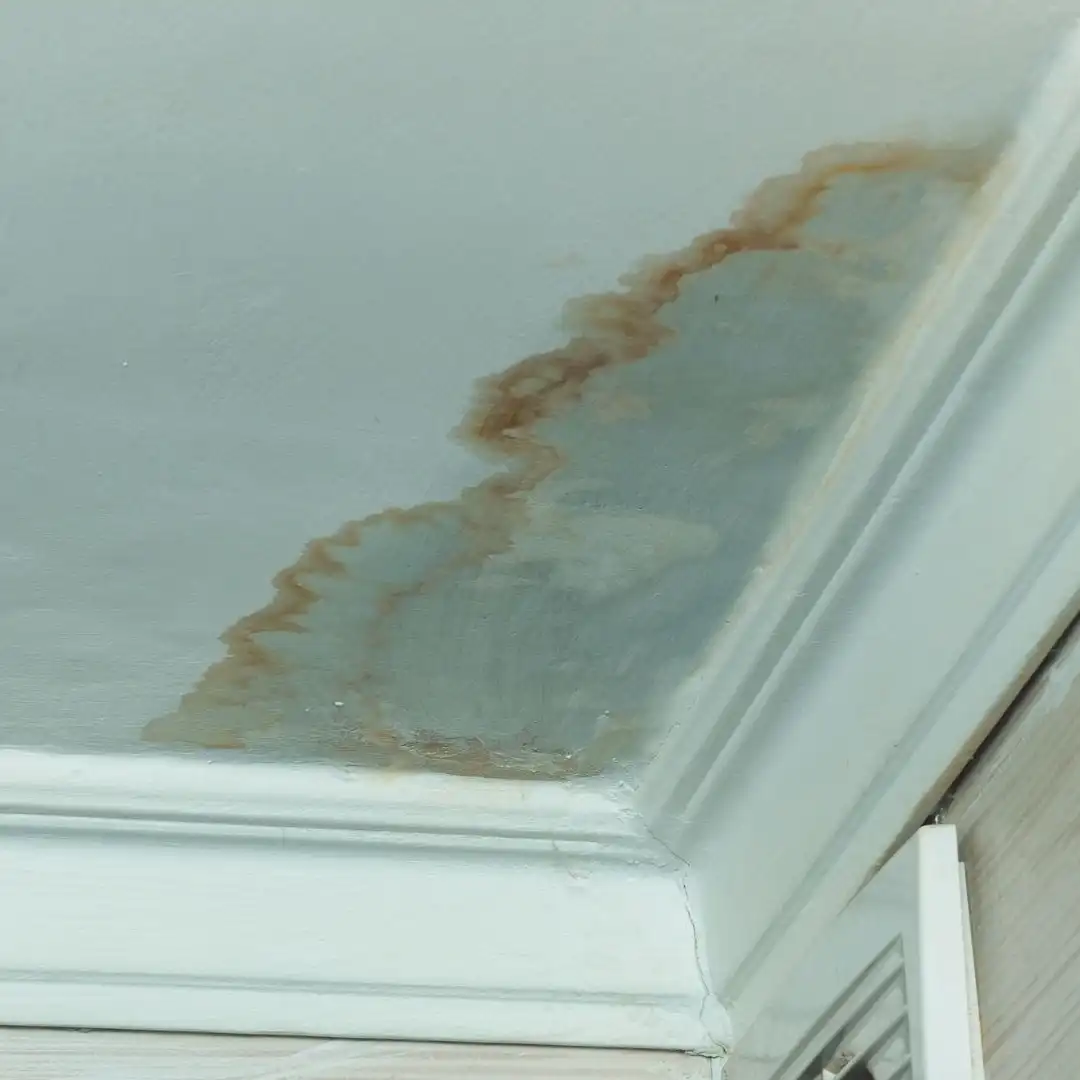 ceiling leak from hail damage on the roof